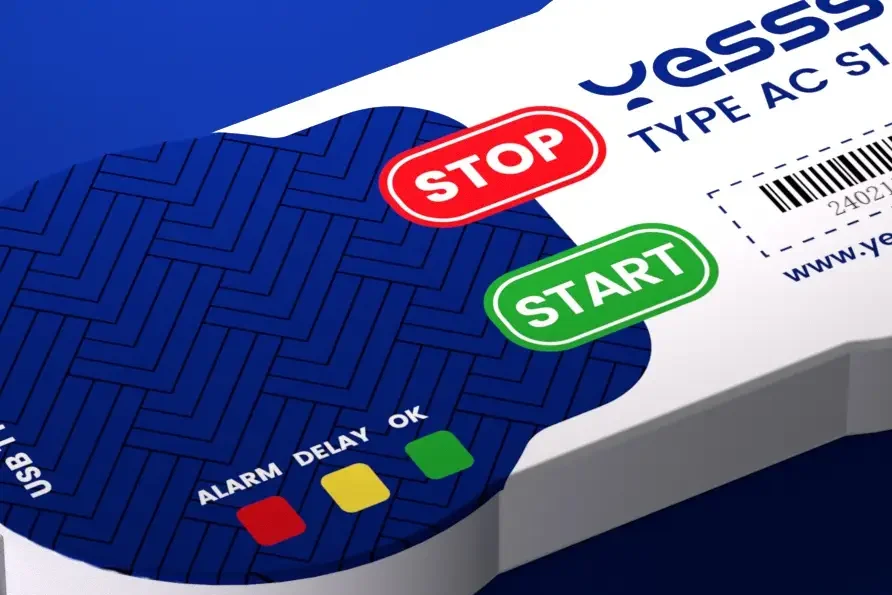 TYPE AC S1 use 2 buttons and 3 lights design